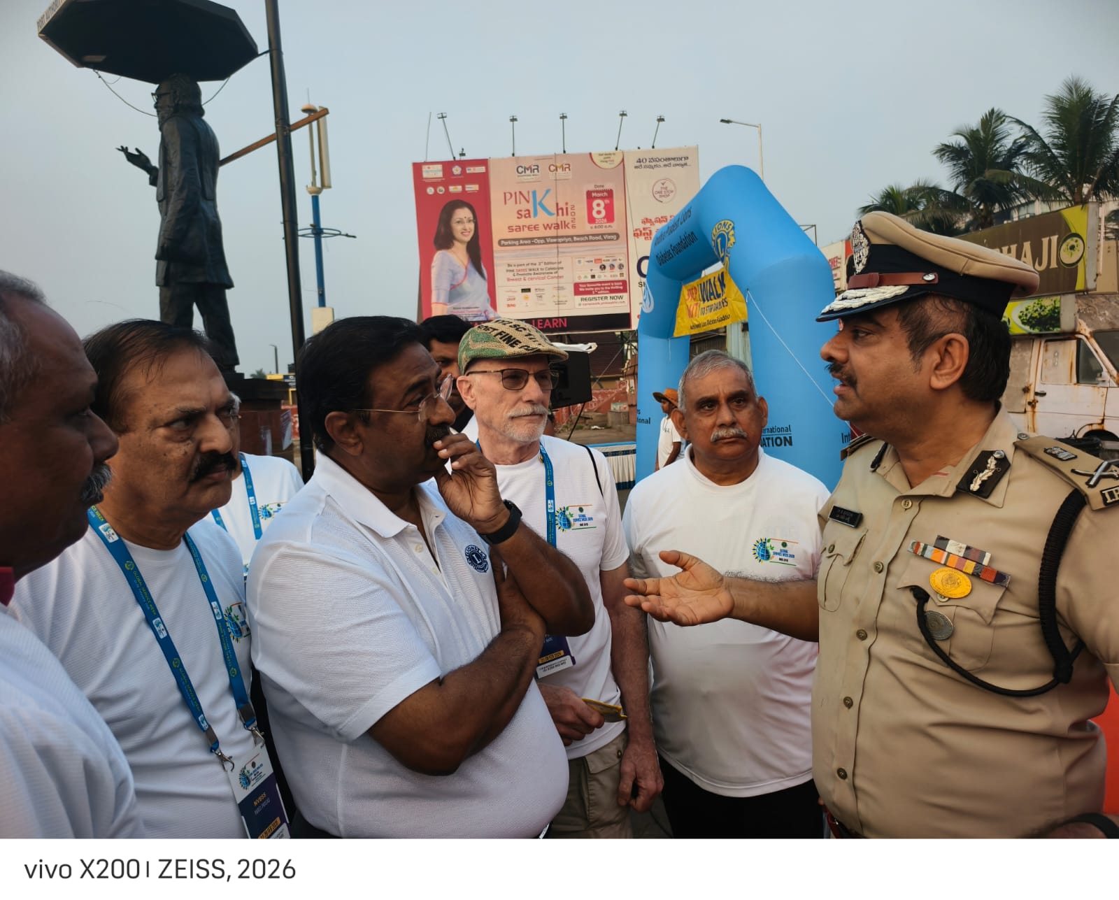 Vijay Raju interacting with Visakhapatnam Police Commissioner